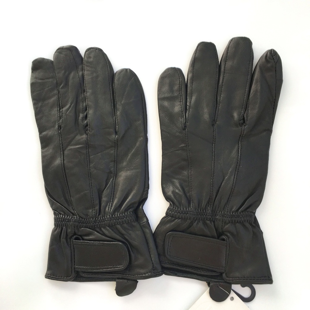 Karla Hanson Gloves Black Leather Driving Sz M - Picture 2 of 6